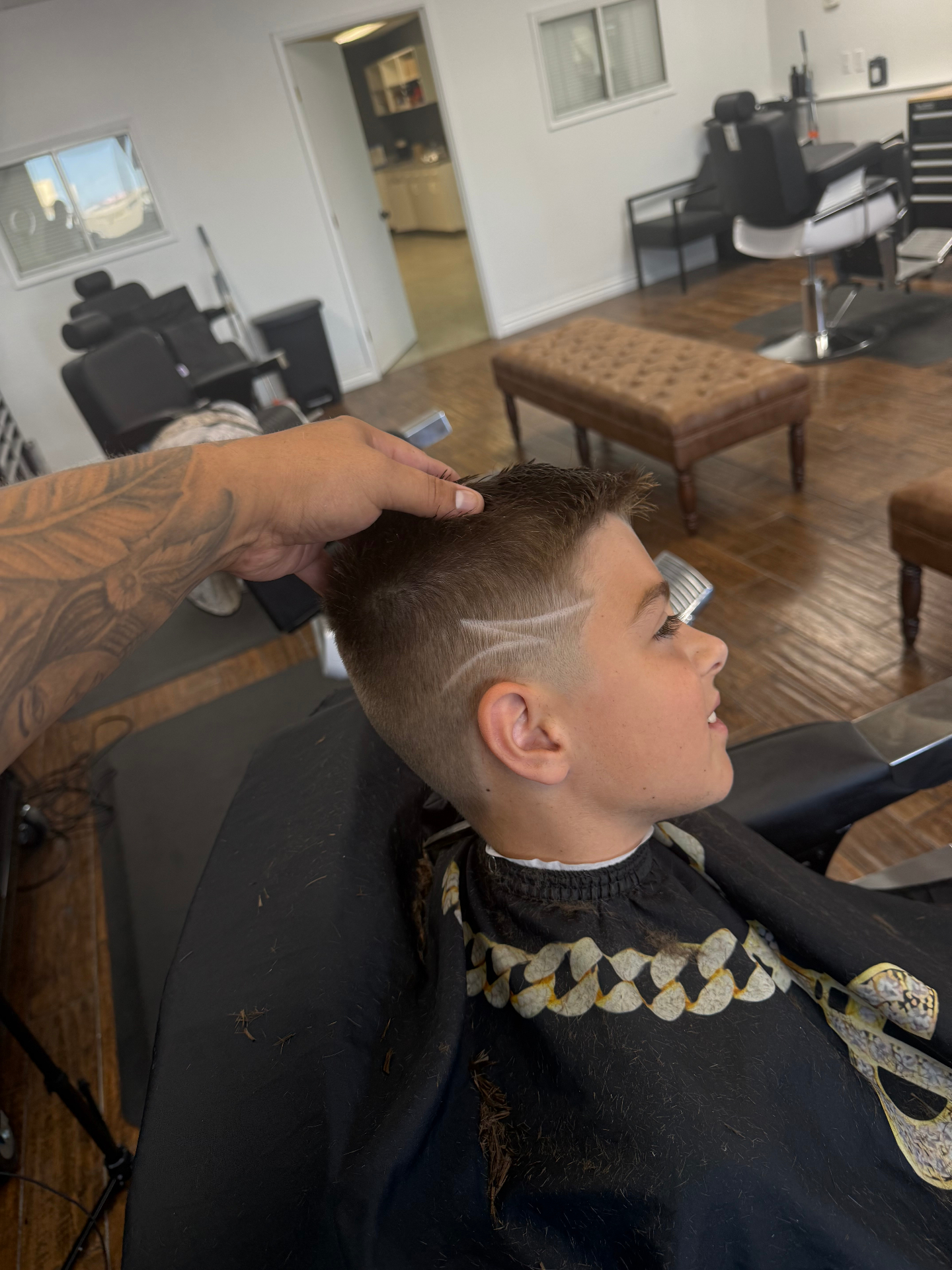 Kids haircut with design